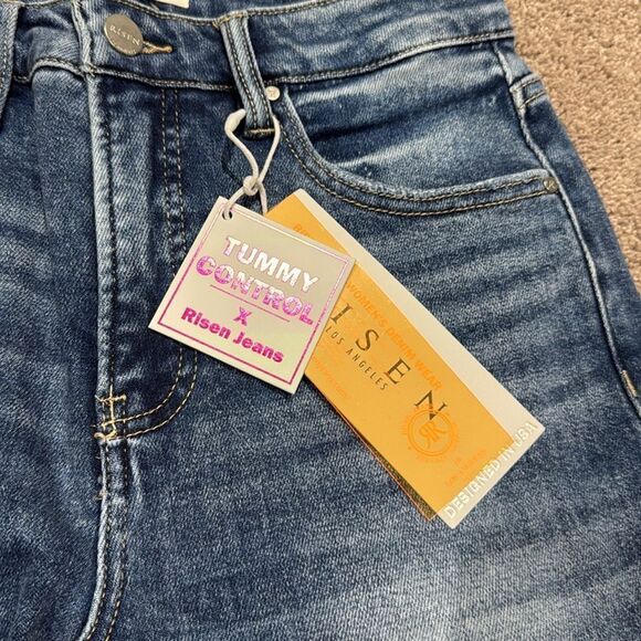 Tummy Control Risen denim! With stretch! Can be uncuffed! High rise size 5 - Picture 12 of 14
